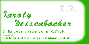 karoly weisenbacher business card